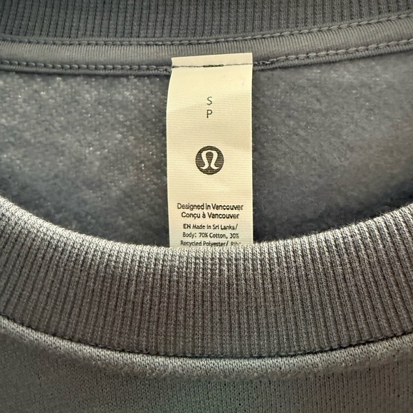 LuluLemon Perfectly Oversized Crew Graphic in Solar Grey - Picture 6 of 6